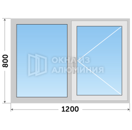 Теплое окно металлическое алюминиевое AL-827
